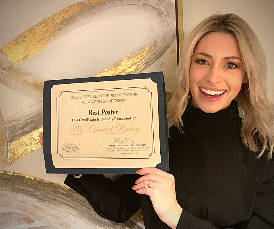 Photo of Raboy with her award 