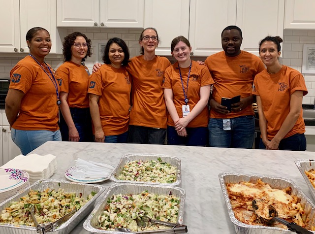 HJF staff volunteering at a Fisher House in 2019