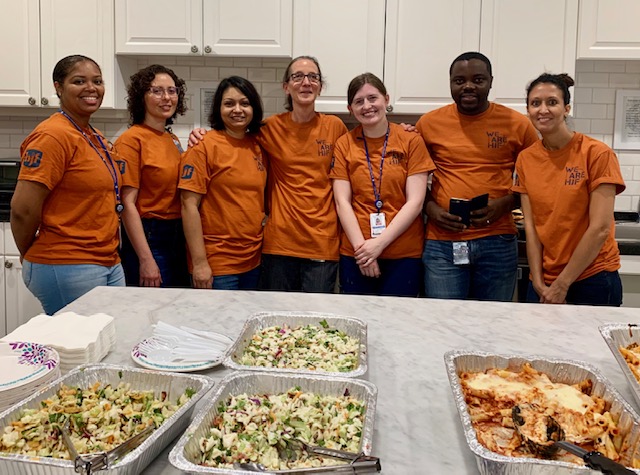HJF staff volunteering at a Fisher House in 2019