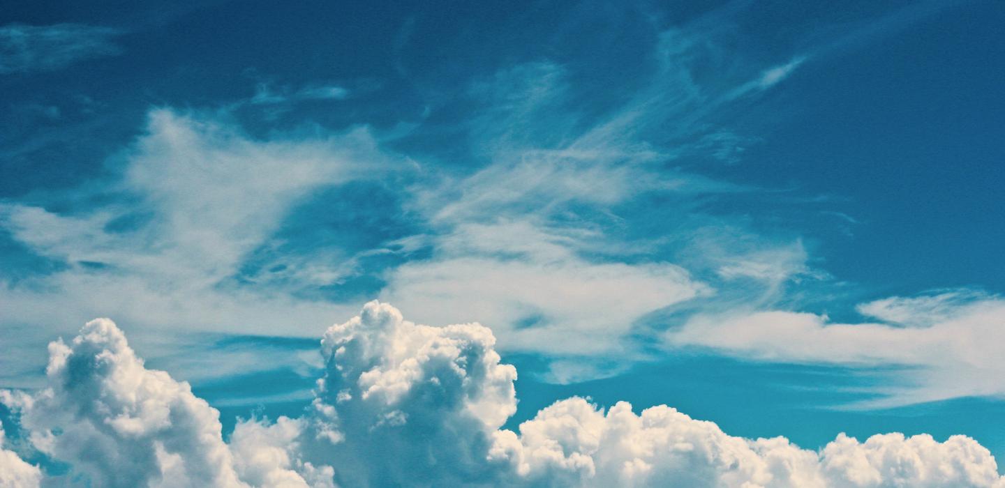 Jelleke Vanooteghem via Unsplash Clouds on blue sky