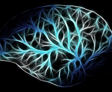 Artist rendering of neurons in the brain