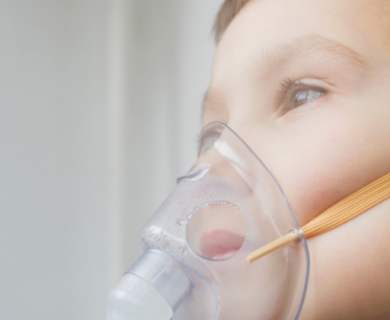 Child receiving medical treatment