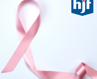 Pink ribbon representing breast cancer awareness