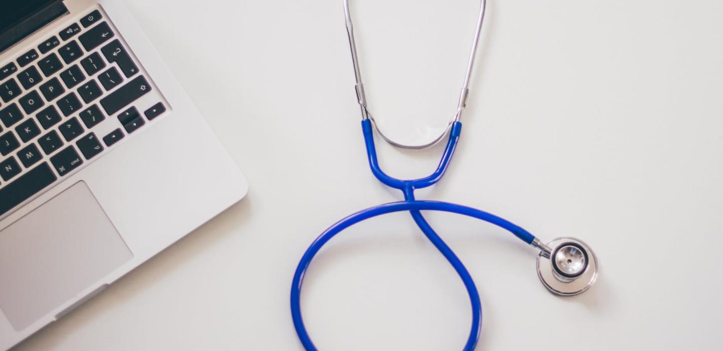 Computer and stethoscope